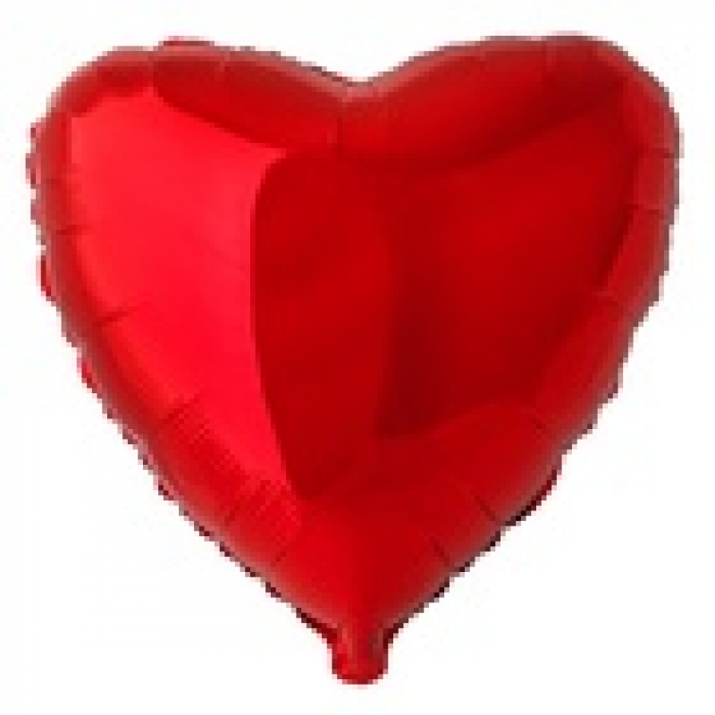 Шар фольгированный мини на палочке сердце 9"/23см красный 1204-0174 Flex Metal