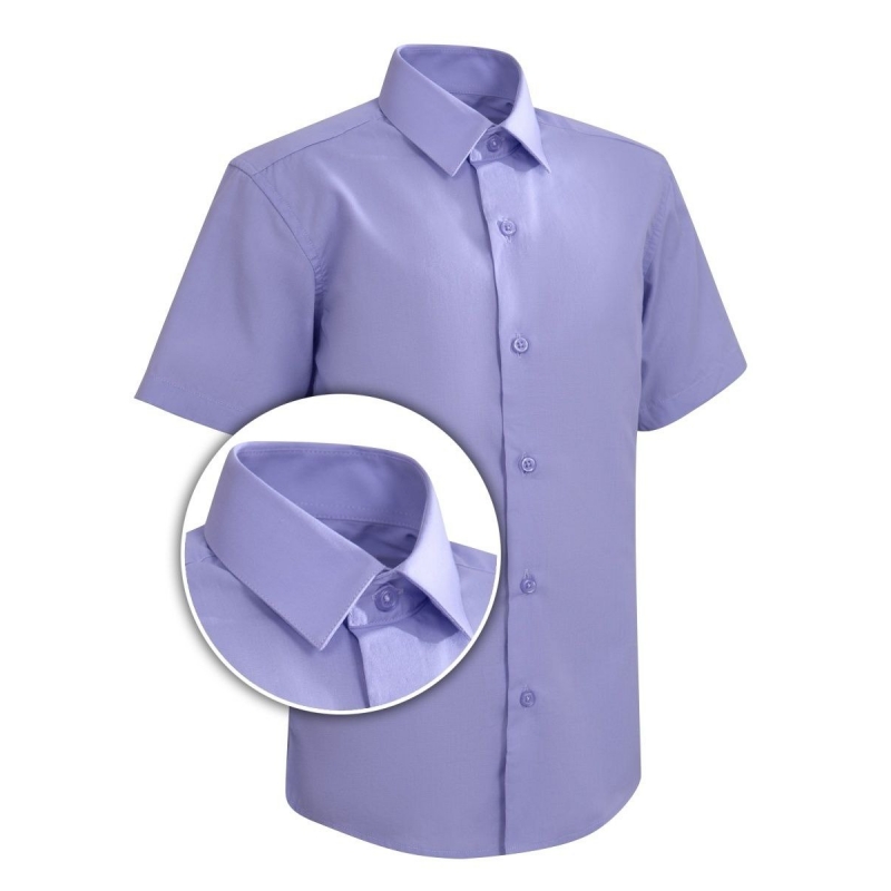Рубашка с коротким рукавом для мальчика сирень 4722-4708r Brostem 