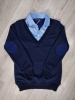 Рубашка с длинным рукавом для мальчика обманка синий 1026 unik kids 128(р)